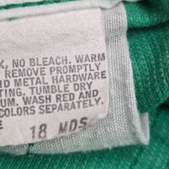 Vintage OshKosh B'Gosh Toddler Green Overalls 18 Months Made in USA - Picture 5 of 6